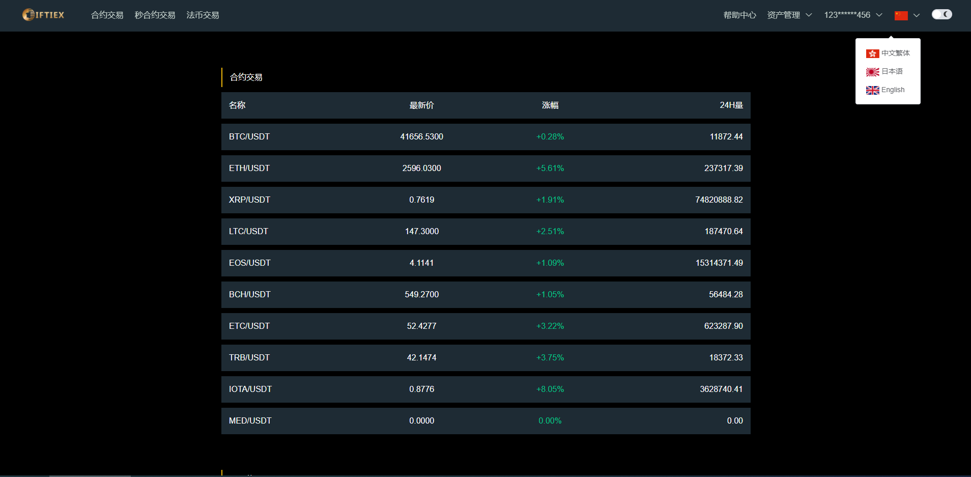 新币币交易所USDT秒合约杠杆C2C法币交易 手机端为VUE纯源码