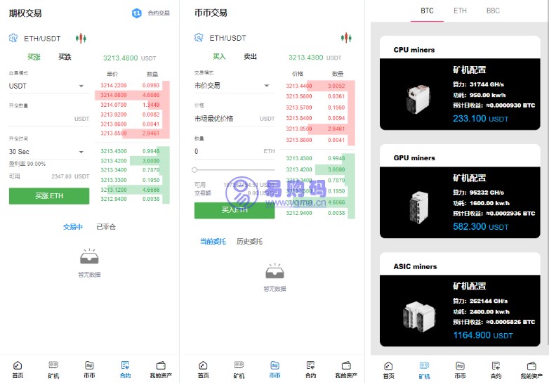 BBuCoin交易所源码(币币、合约、期权+平台币发行,行情控制+完整搭建教程)
